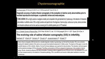 Le premier examen échographique de la femme infertile