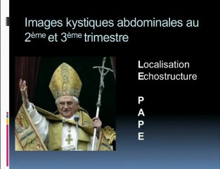 Imagerie des kystes abdominaux foetaux