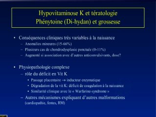 Vitamine K et tératologie
