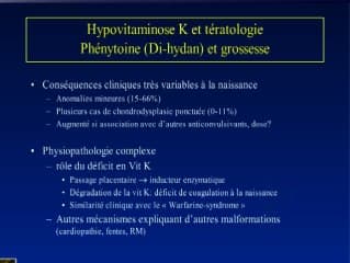 Vitamine K et tératologie