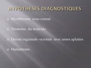 Leiofibromyome sous cutané  du scrotum