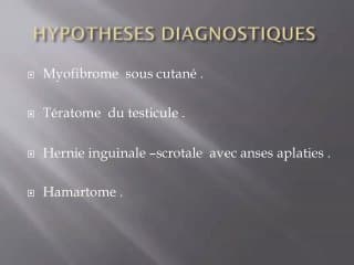 Leiofibromyome sous cutané  du scrotum