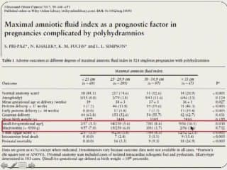 Excès de liquide amniotique ou hydramnios ?