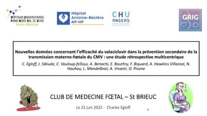 New data on the efficacy of valaciclovir in the secondary prevention of maternal-fetal transmission of CMV: a retrospective multicenter study