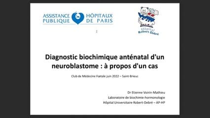 Diagnostic biochimique anténatal d’un neuroblastome : à propos d’un cas