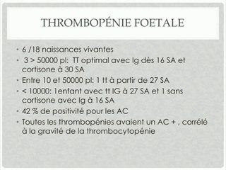 29  Alloimmunisation plaquettaire: expérience de la série stéphanoise