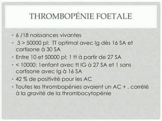 29  Alloimmunisation plaquettaire: expérience de la série stéphanoise