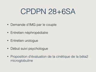 Une dysplasie rénale au 3eme Trimestre.