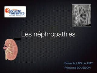 Néphropathies: échographie