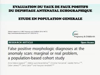 Les faux positifs de l'échographie