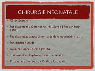 ANOMALIES DU TUBE NEURAL Y-a-t-il un traitement possible ?