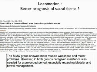 Le point sur le spina bifida : Pronostic de la chirurgie desspinas : que demande le chirurgien aux imageurs ?