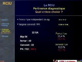 RCIU définition, critères de dépistage, pertinence du diagnostic, principales étiologies