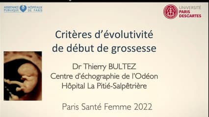 Critères d'évolutivité en début de grossesse