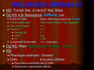 Noonan : mise au point