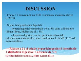 Diagnostic périnatal de la mucoviscidose. 10 ans d’expérience au CHRU de Limoges.