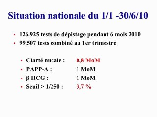 État des lieux des nouvelles modalités de dépistage de la trisomie 21