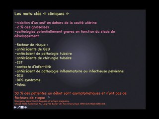 Grossesse extra-utérine GEU tubaire : diagnostic