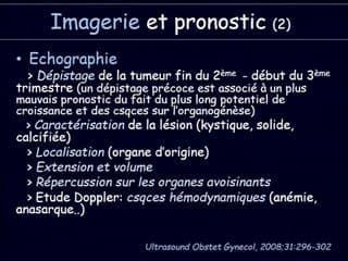 Les tumeurs foetales : imagerie et pronostic.