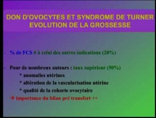 Hypofertilité et syndrome de Turner