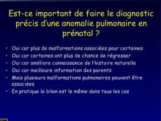 Les pathologies pulmonaires foetales