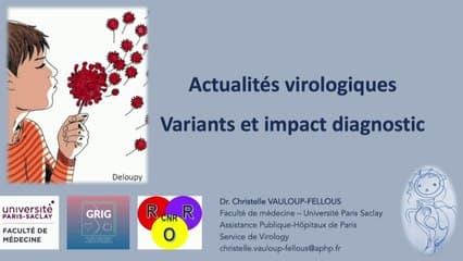 Actualités virologiques : variants et impact diagnostic