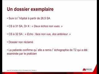 Anomalies oculaires et mise en cause de l’échographiste.La coupe du diamètre inter-orbitaire doit-elle faire partie des coupes recommandées par le Comité National Technique de l’Echographie de Dépistage Prénatal ?