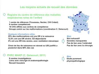 Création d'une cohorte de malformations pulmonaires