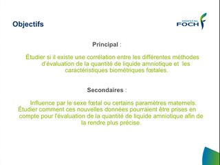 Paramétres foetaux et liquide amniotique