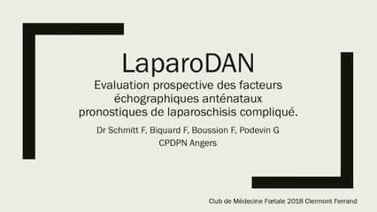 3 LaparoDAN: évaluation pronostiques des facteurs échographiques anténataux pronostiques de laparoschisis compliqué.