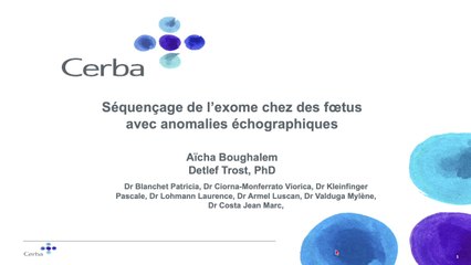 Séquençage de l'exome chez des foetus avec anomalies échographiques