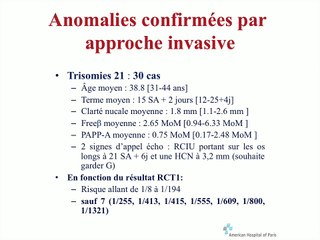 Retour d'expérience du CPDP Hopital Americain dans l'analyse de l'ADN Foetal dans la circulation maternelle