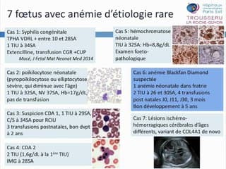 26 Bilan étiologique et prise en charge des anémies fœtales de cause rare