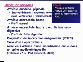 Biologie foetale et pathologie digestive