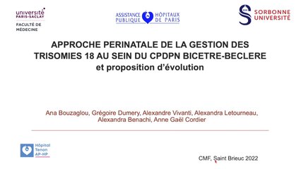 Approche périnatale de la gestion des trisomies 18 en 2022