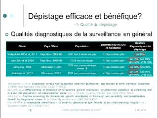 Pratiques et bénéfice du dépistage échographique du RCIU