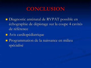 Les retours veineux pulmonaires anormaux