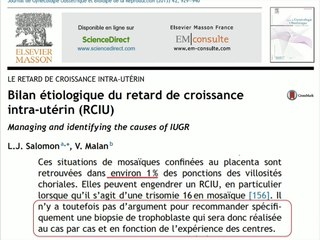 PAG et RCIU  Enquête génétique devant un RCIU précoce à dopplers normaux