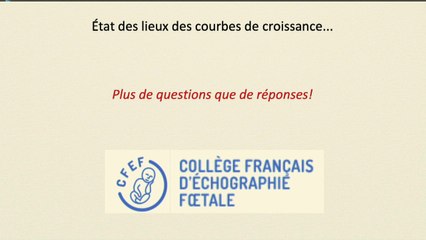 État des lieux des courbes de croissance