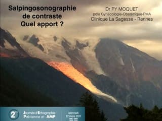 Salpingosonographie de contraste : quel apport ?
