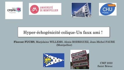 Hyperechogenicité colique-Un faux ami!