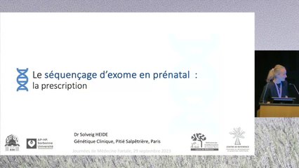 L’exome prénatal en pratique clinique La prescription