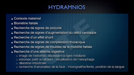 Quelle conduite donner à l’examen échographique devant un hydramnios