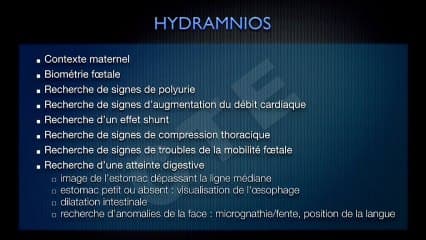 Quelle conduite donner à l’examen échographique devant un hydramnios