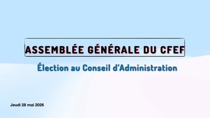 Élection des membres du CA