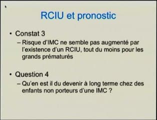 RCIU devenir des enfants, éléments prédictifs foetaux