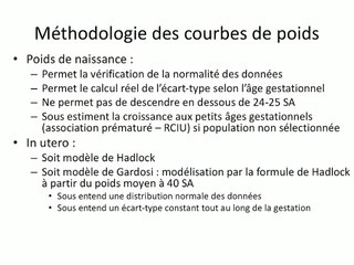 poids fœtal  courbes personnalisées et non personnalisées