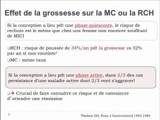 Maladie de Crohn, RCH et grossesse