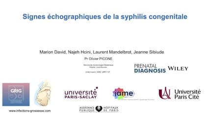 Signes échographiques de la syphilis congénitale
