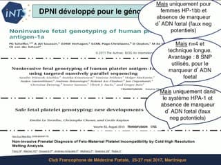 Nouvel outil pour le diagnostic prénatal non invasif de l’incompatibilité plaquettaire fœto-maternelle : la DROPLET DIGITAL PCR.